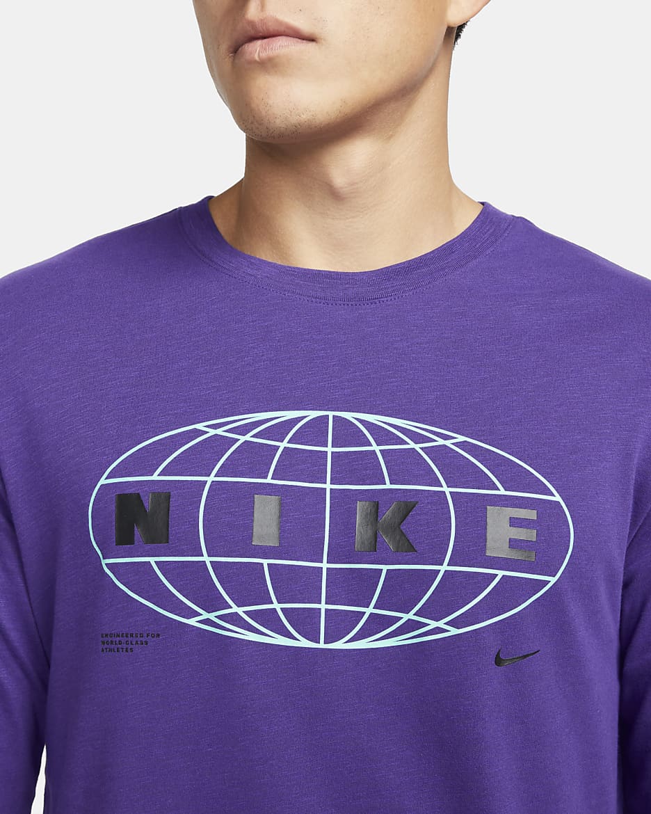 Purple nike dri fit long sleeve shirt online